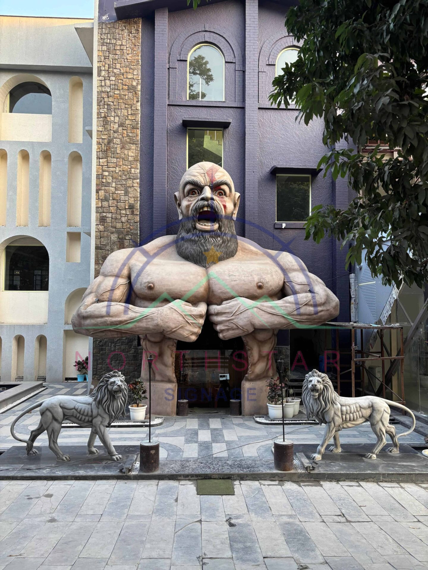 3D Fiber Lion Entrance